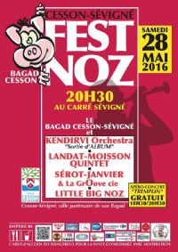 Fest-noz du Bagad Cesson. Le samedi 28 mai 2016 à Cesson Sévigné. Ille-et-Vilaine.  18H30